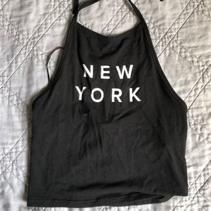 New York halter crop top